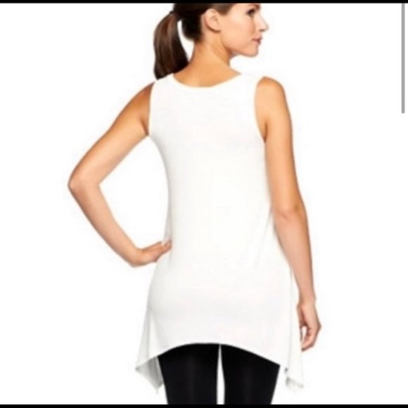 LOGO by Lori Goldstein LAYERS Black Tank Top M - Picture 2 of 6